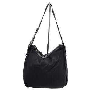 Lauren Ralph Lauren Horse Stir Up Nylon Hobo Shoulder Bag Purse Black